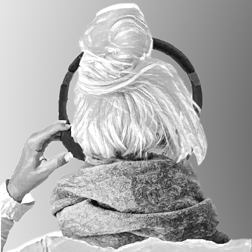 Black and White image of Caren