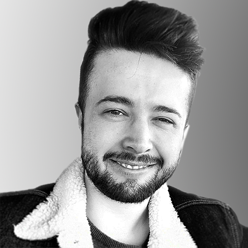 Black and White image of Rob
